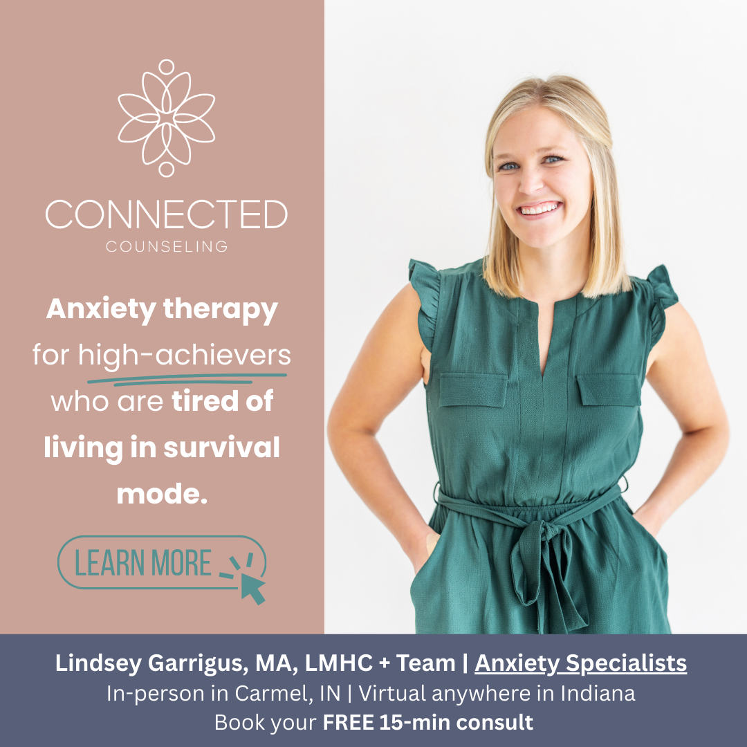 Connected Counseling LLC Facebook ad: When Your Brain Won’t Stop