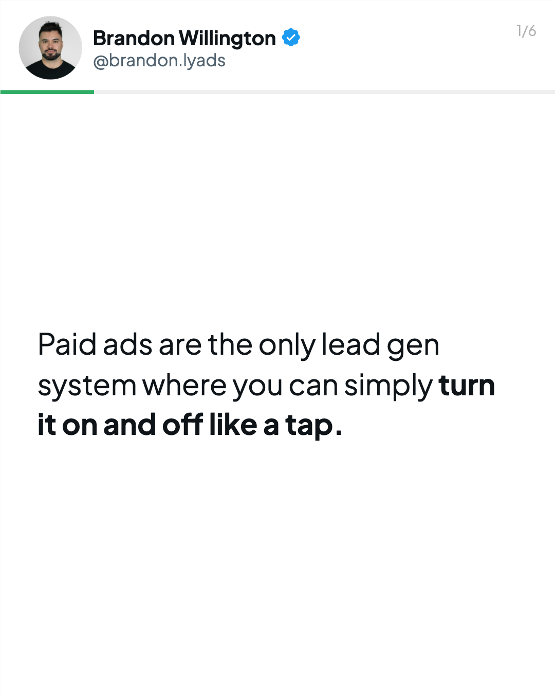 Brandon Willington Facebook ad: When you want more leads, and more work…