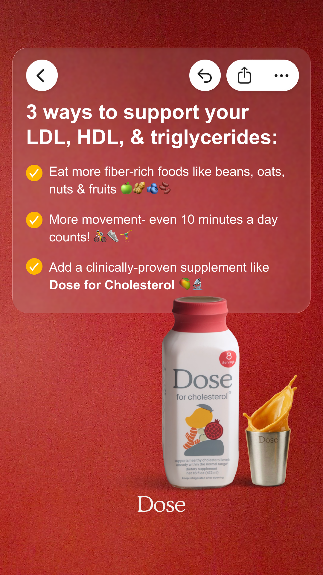 Dose for Cholesterol Facebook ad