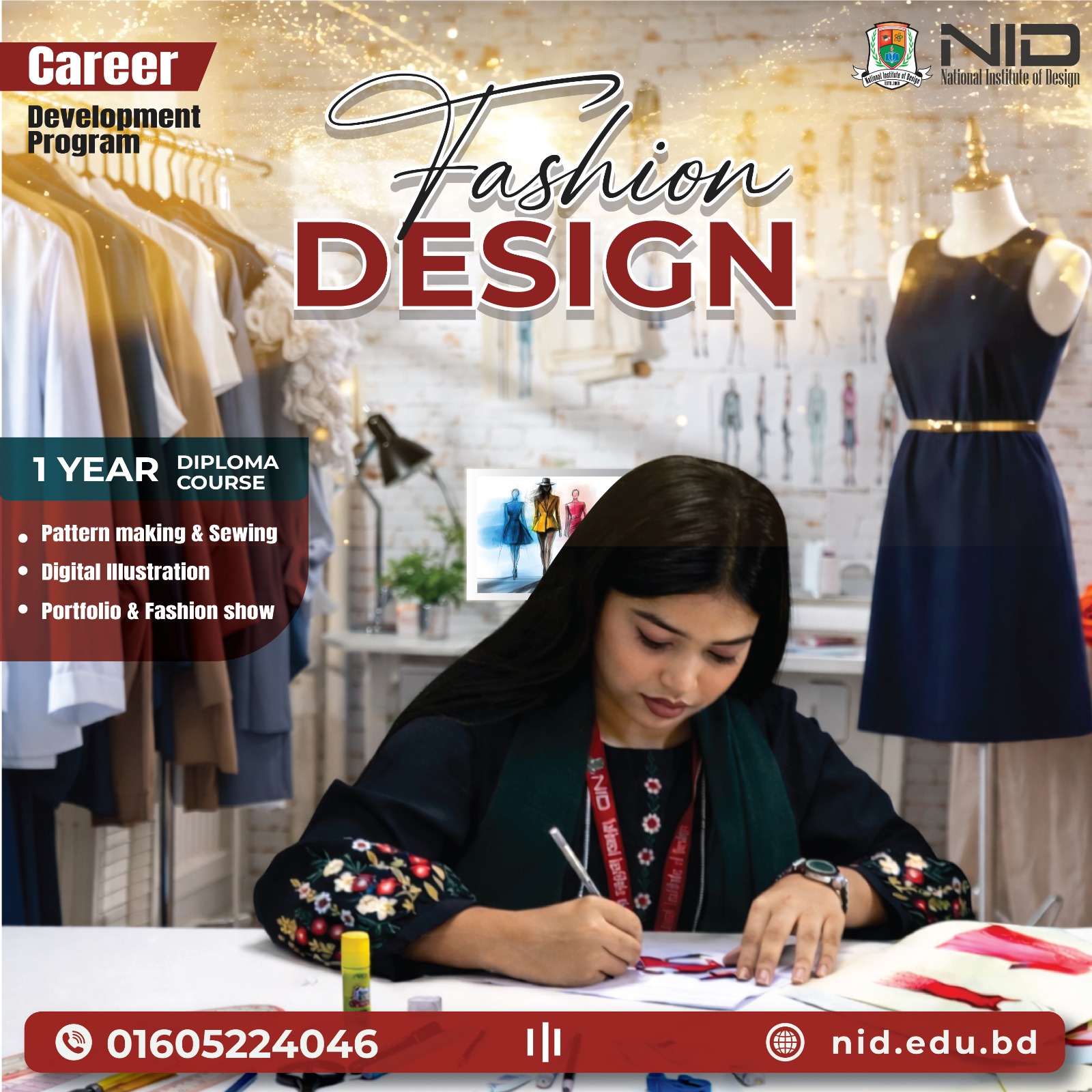 National Institute of Design, Dhanmondi Facebook ad: Chat with us