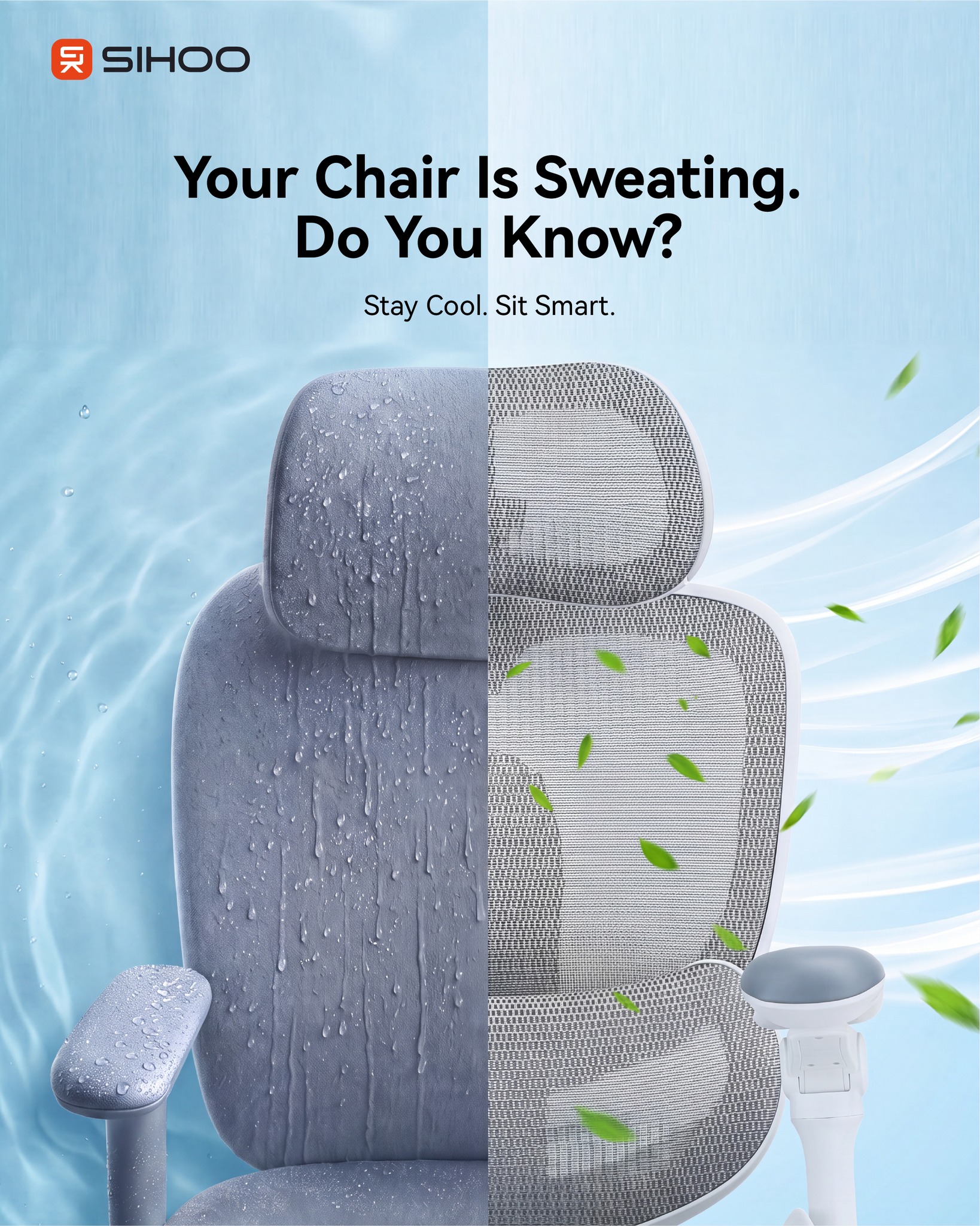 SIHOO Facebook ad: Your chair is working just as hard as…