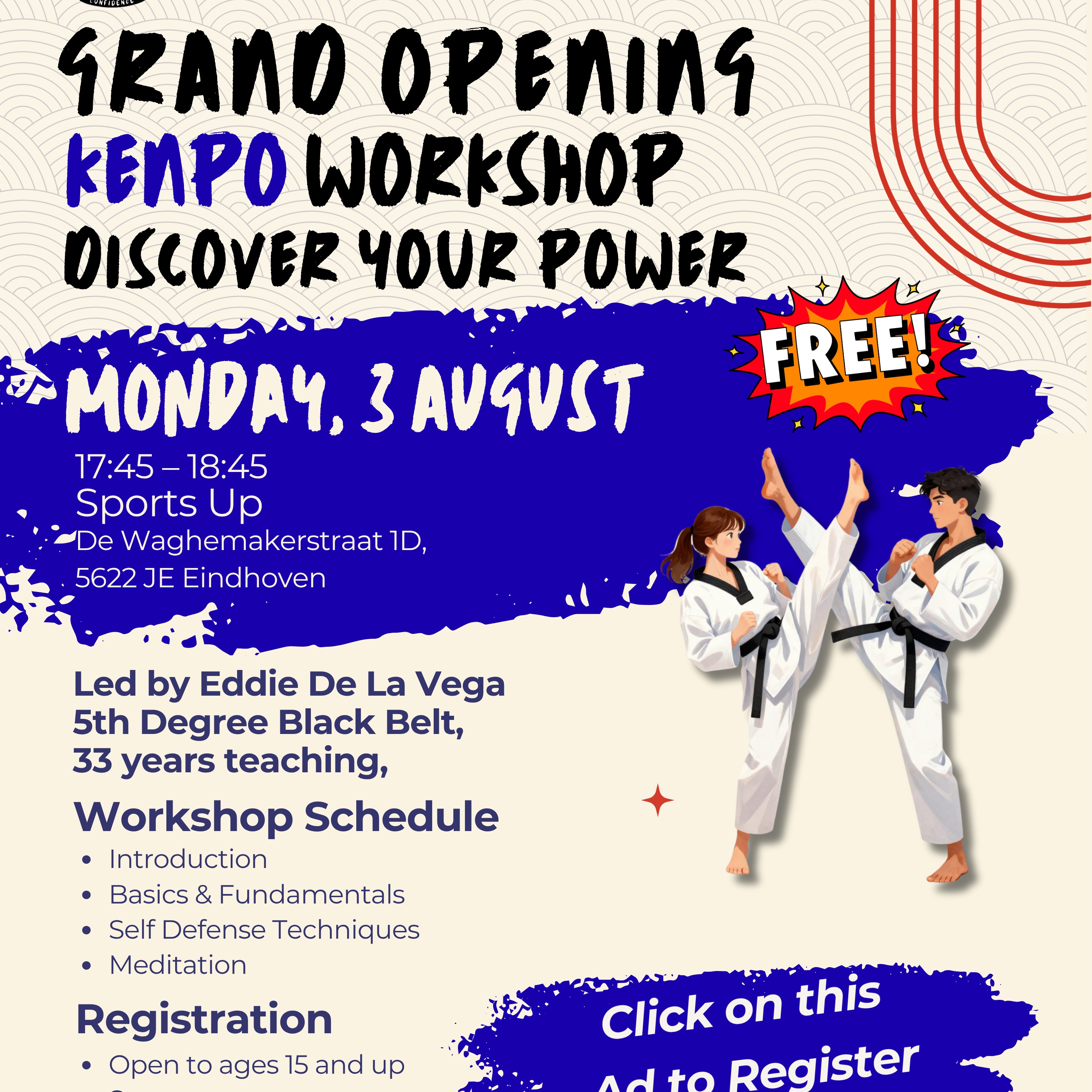 De La Vega Kenpo Karate Facebook ad
