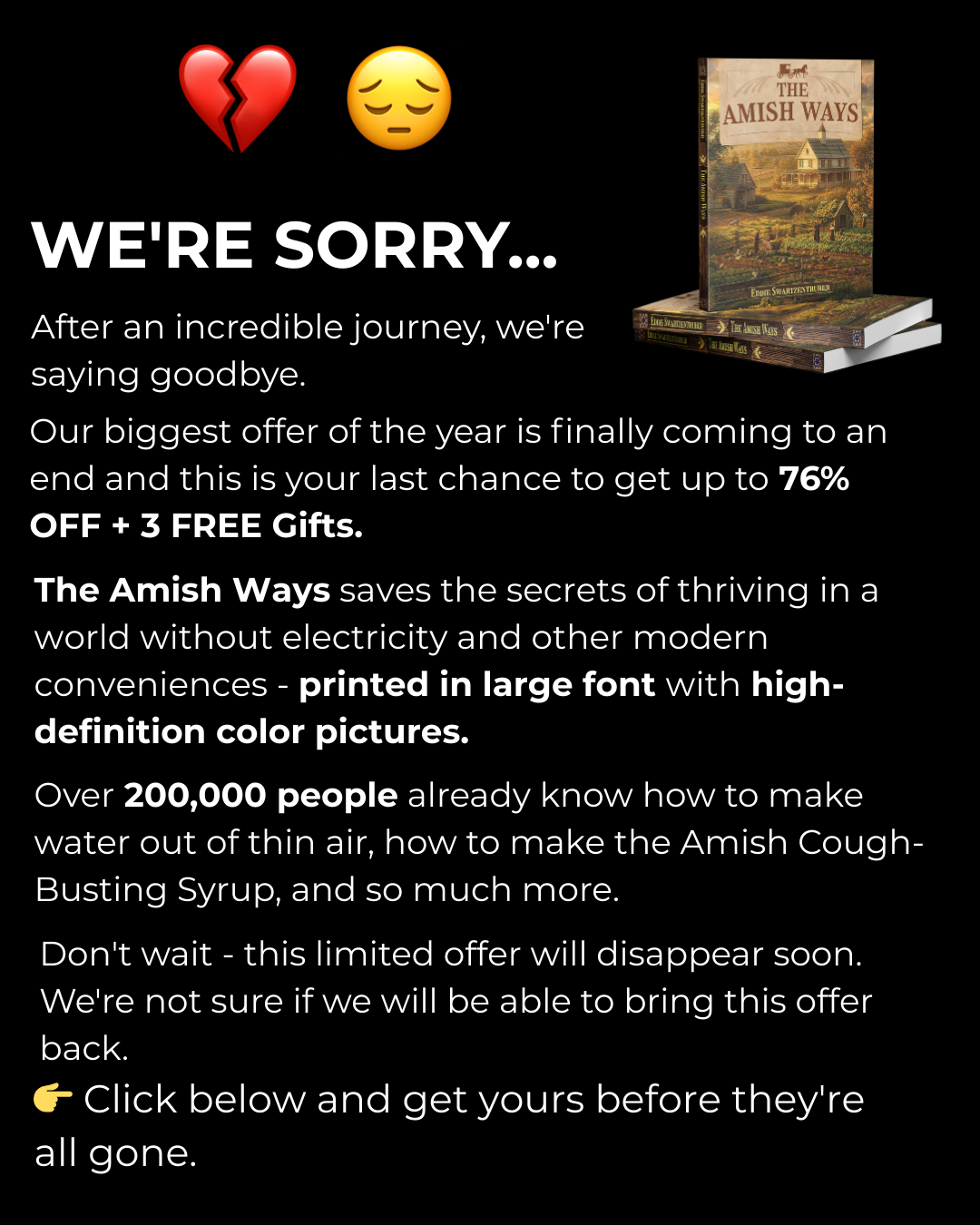The Amish Ways Facebook ad