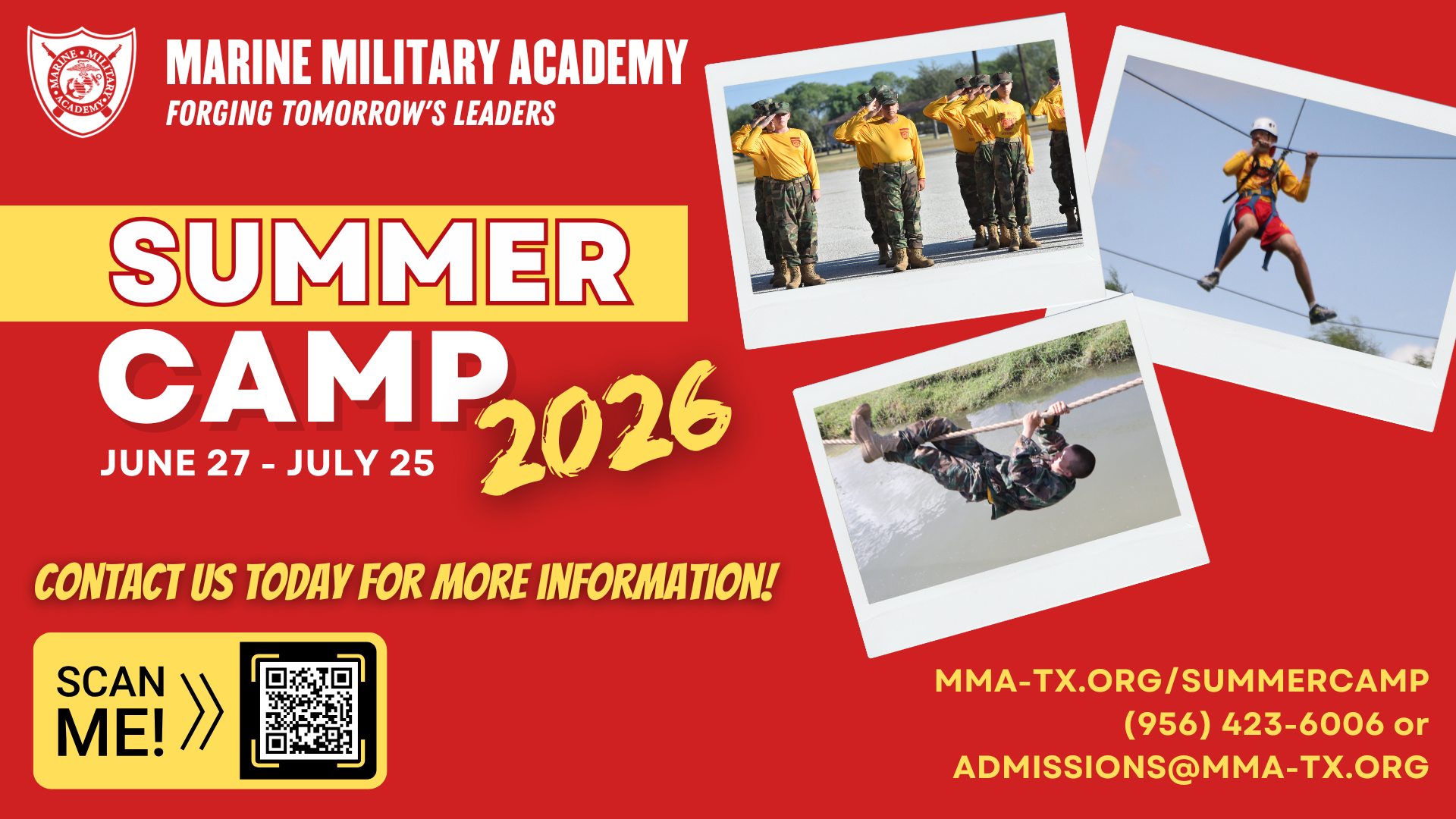 Marine Military Academy - Harlingen, TX Facebook ad: Summer Camp 2026