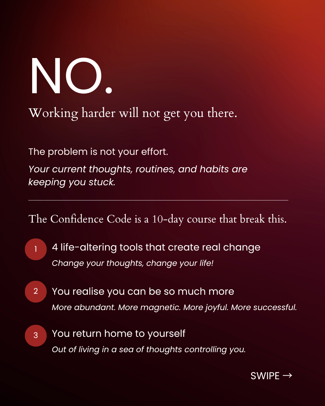 Own Your Power Facebook ad: 752 women just discovered where self-doubt is holding…
