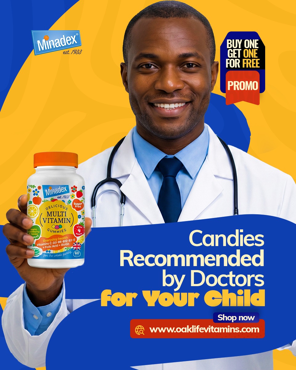 Oakleaf Minadex Facebook ad: Daily Vitamins Kids Enjoy
