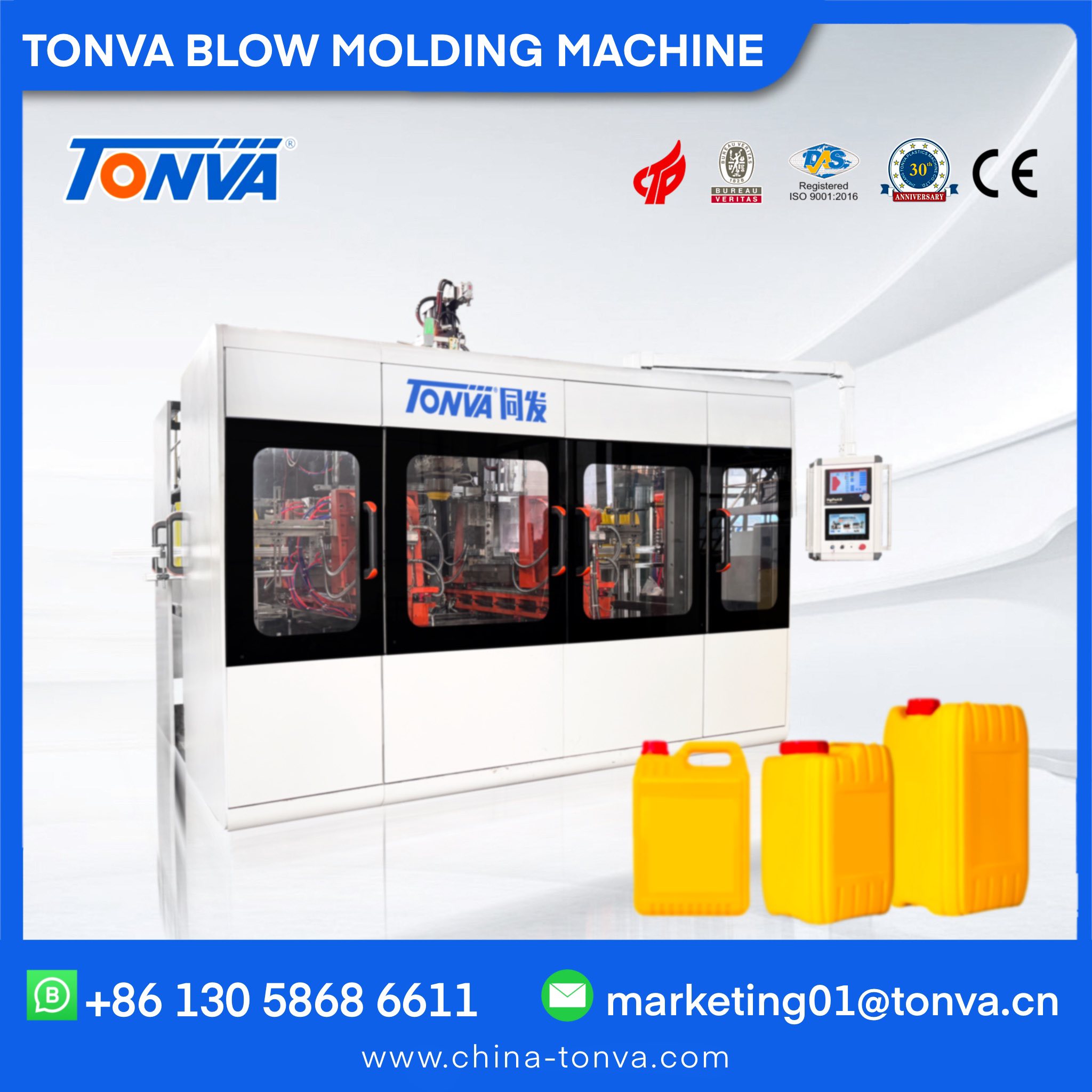 TONVA plastic blow molding machine Facebook ad: TONVA three layer 20liter 25liter palm oil drum…