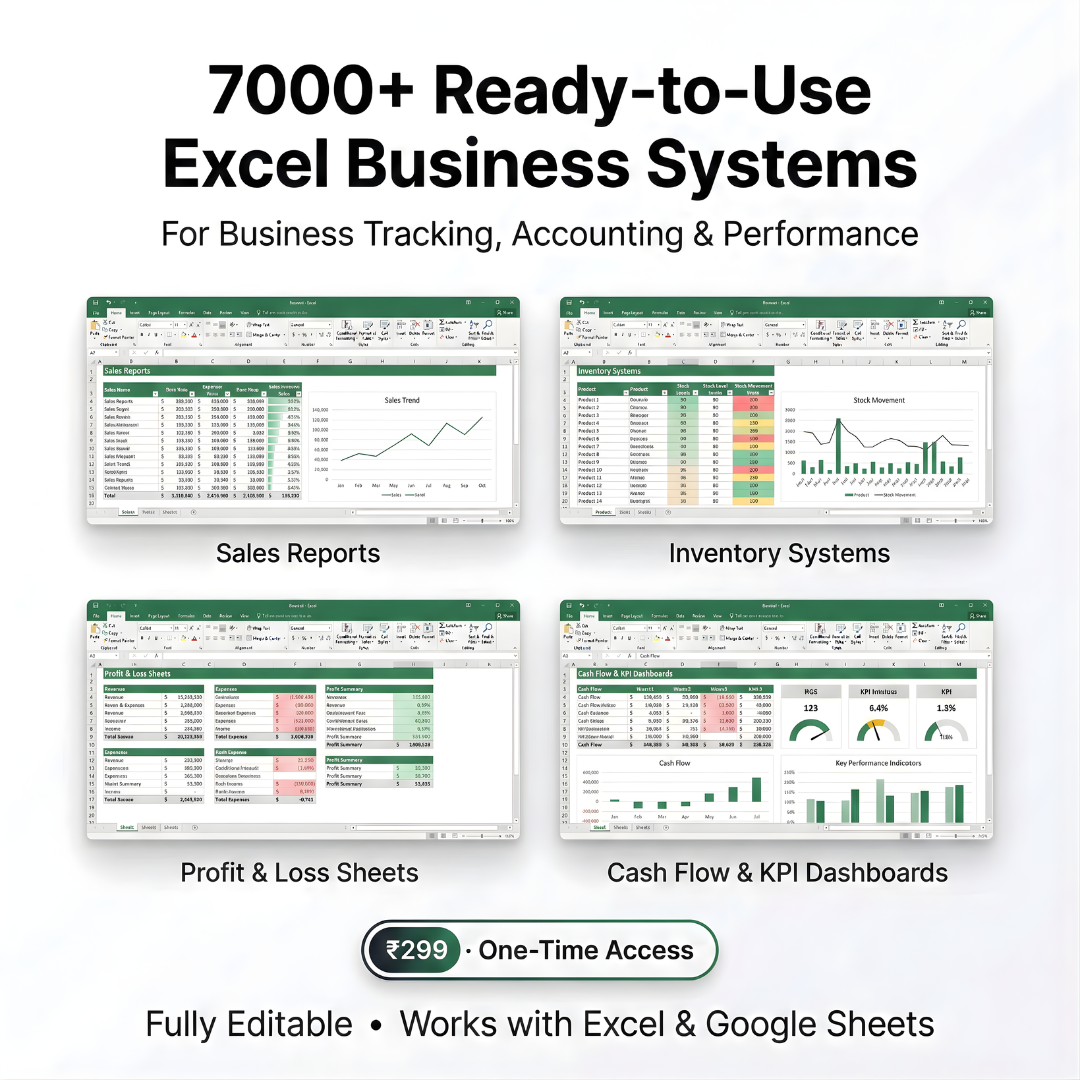 Marketing Musthak Facebook ad: 7000+ Ready-to-Use Excel Templates