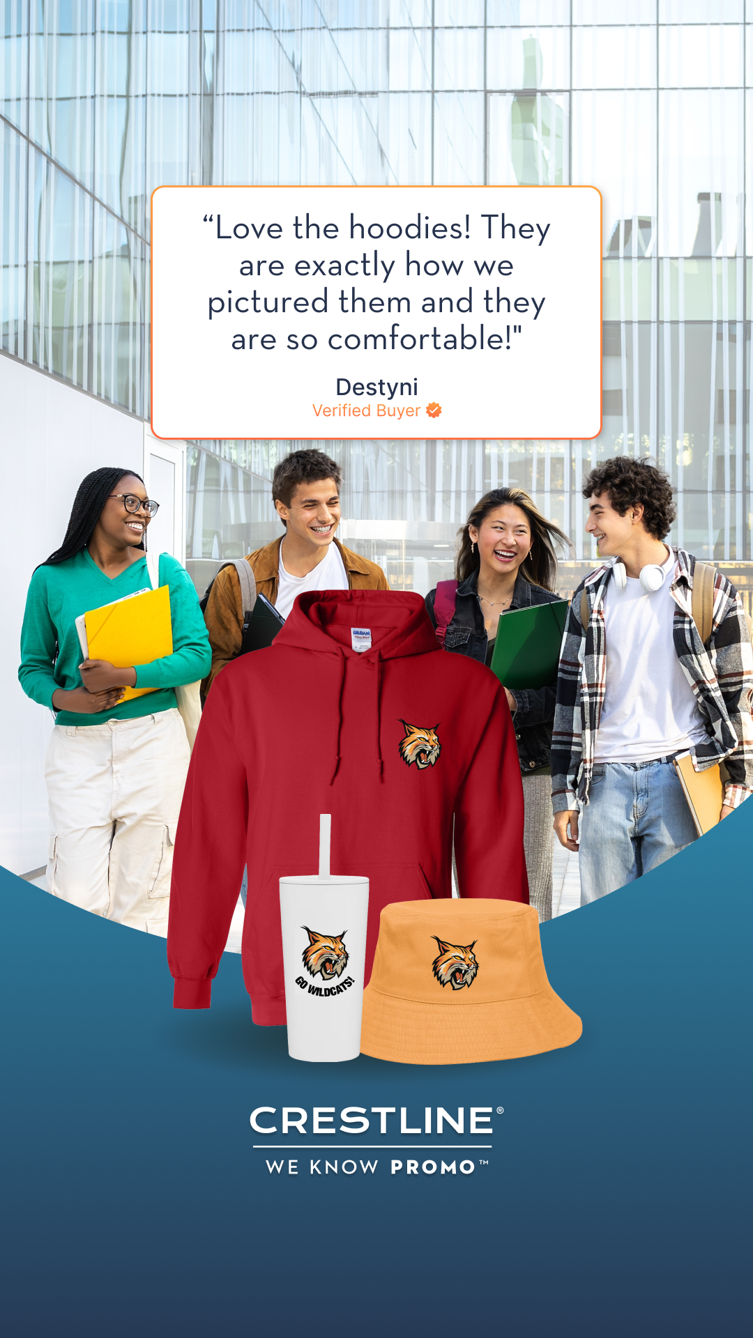 Crestline Custom Promotional Products Facebook ad from Dec 15, 2025