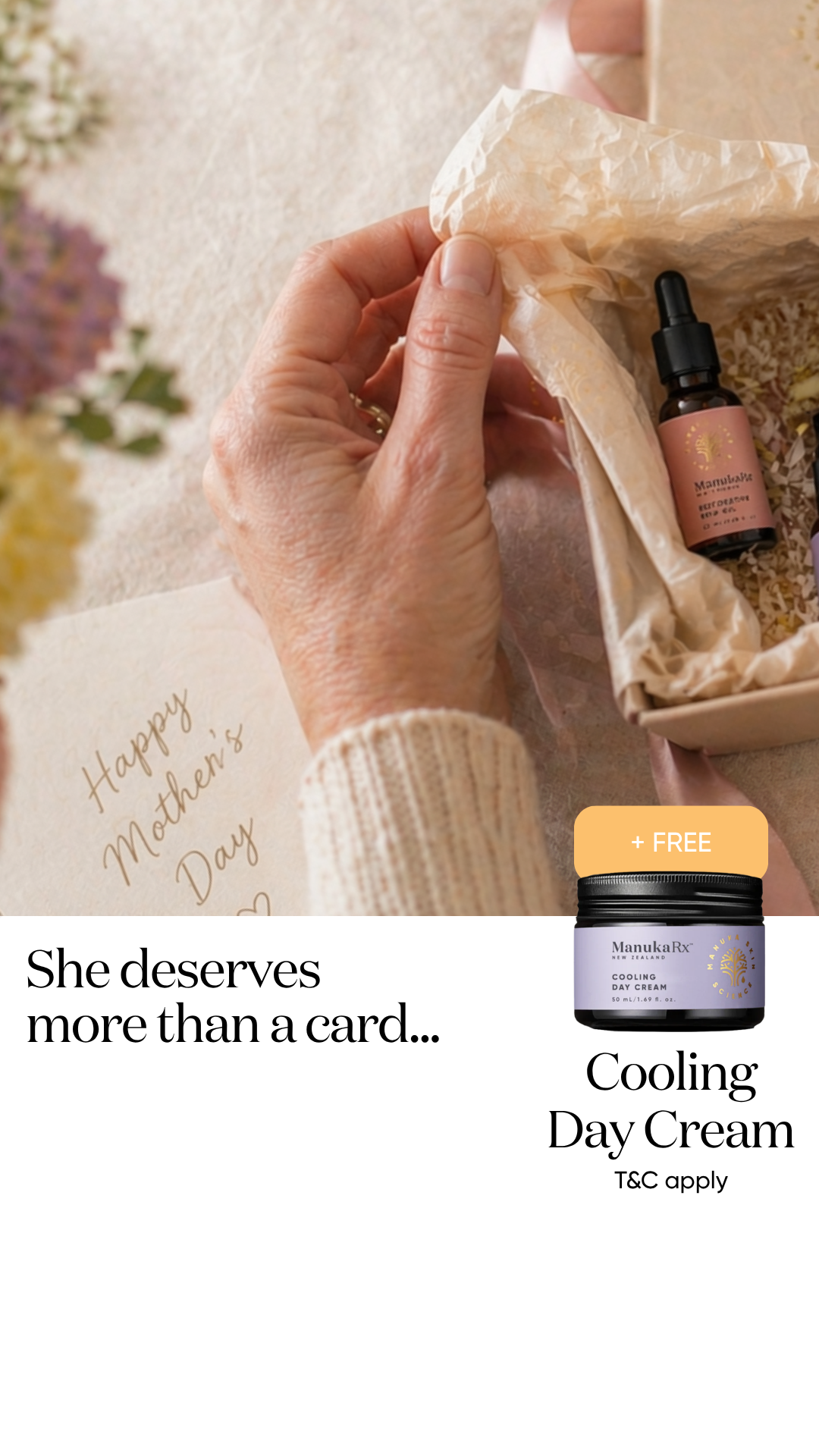 ManukaRx Natural Skincare Facebook ad