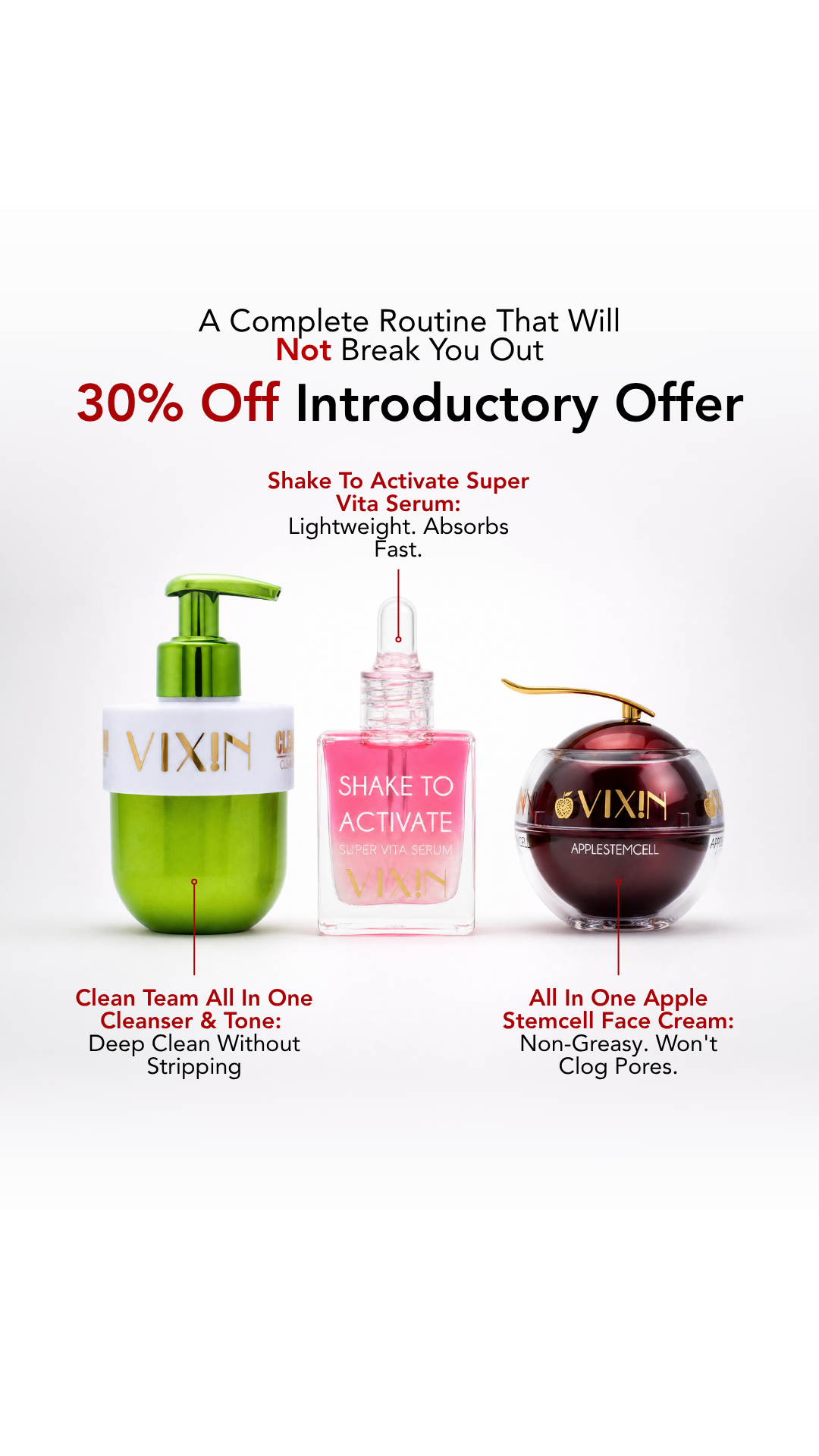 VIXIN Skincare Facebook ad
