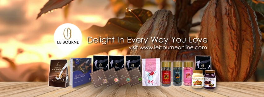 Le Bourne Chocolate Outlet Facebook ad: DELIGHT IN EVERY WAY YOU