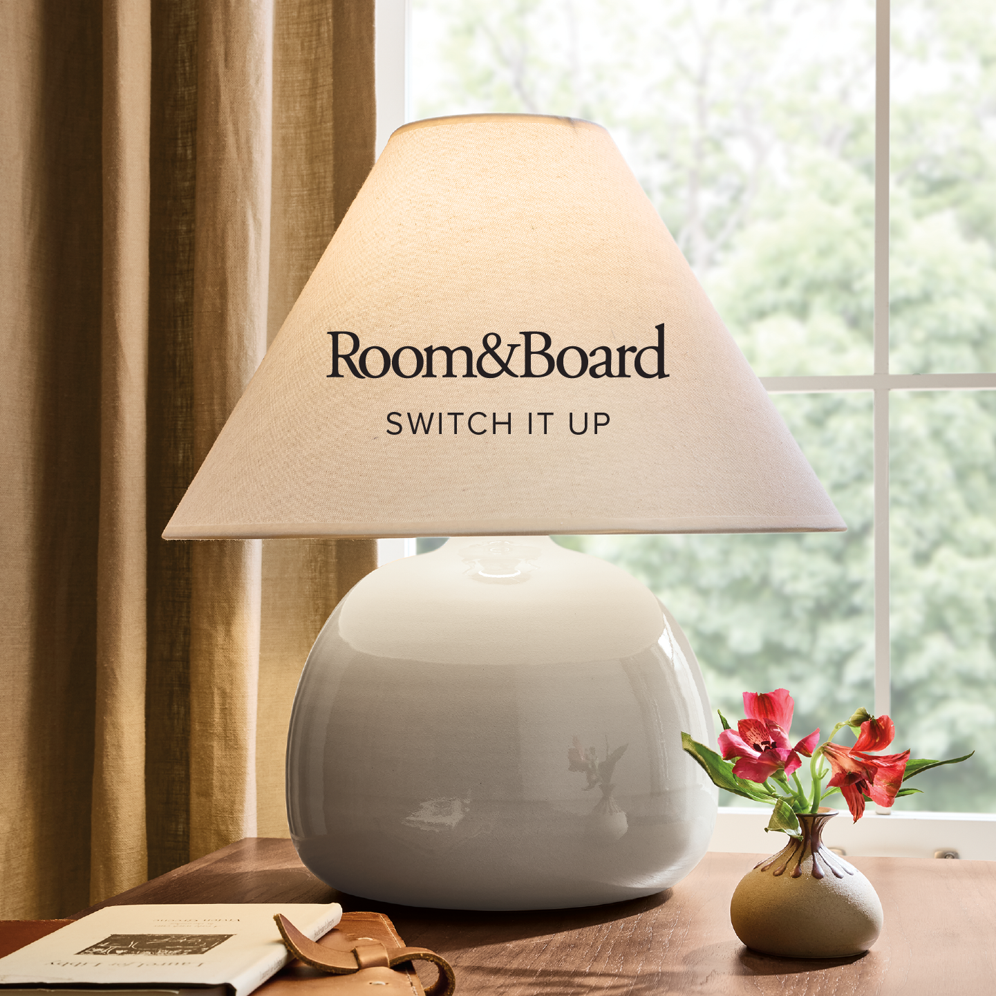 Room & Board Facebook ad: Illuminate every corner.