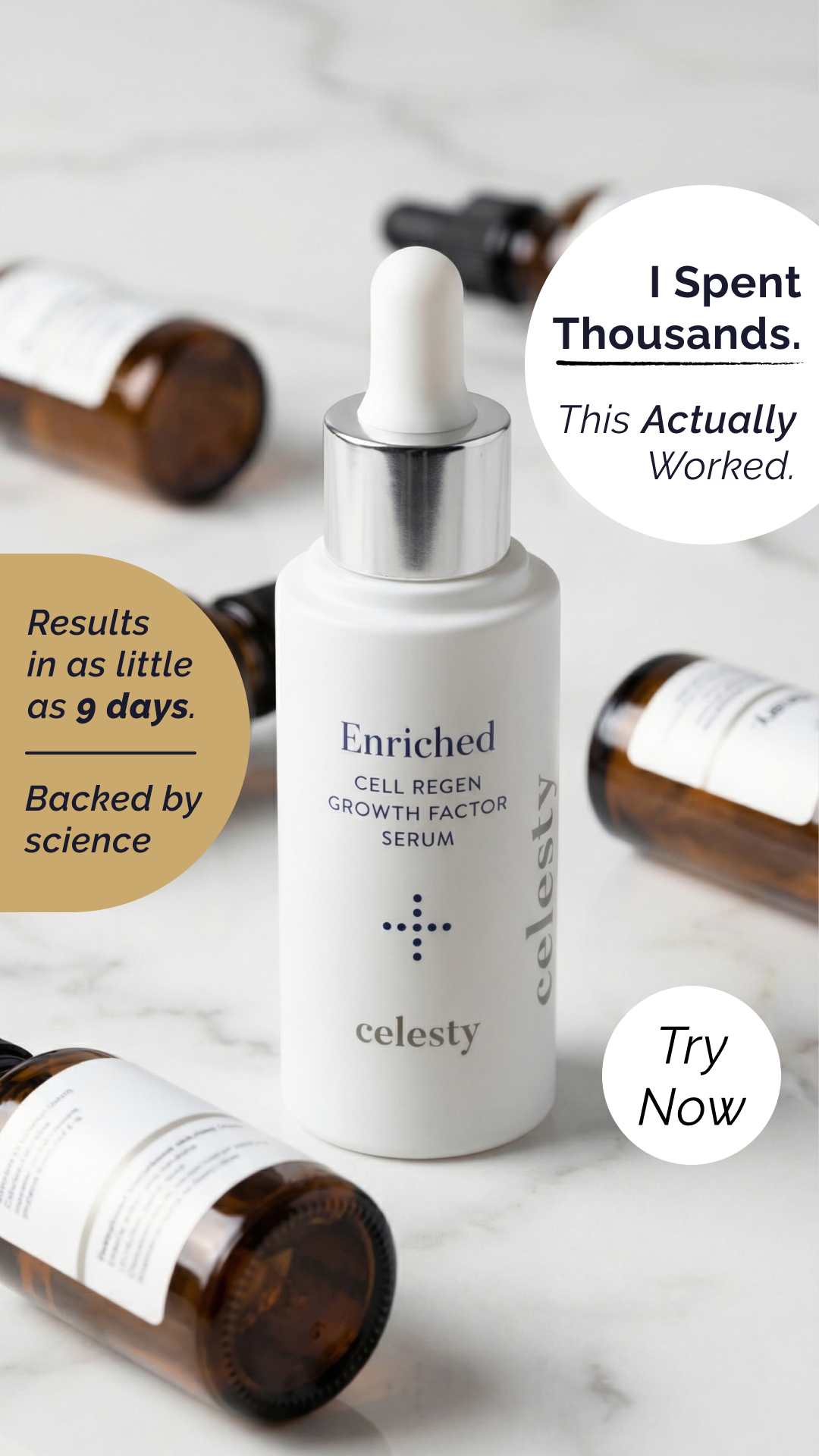 Celesty Facebook ad from Mar 31, 2026