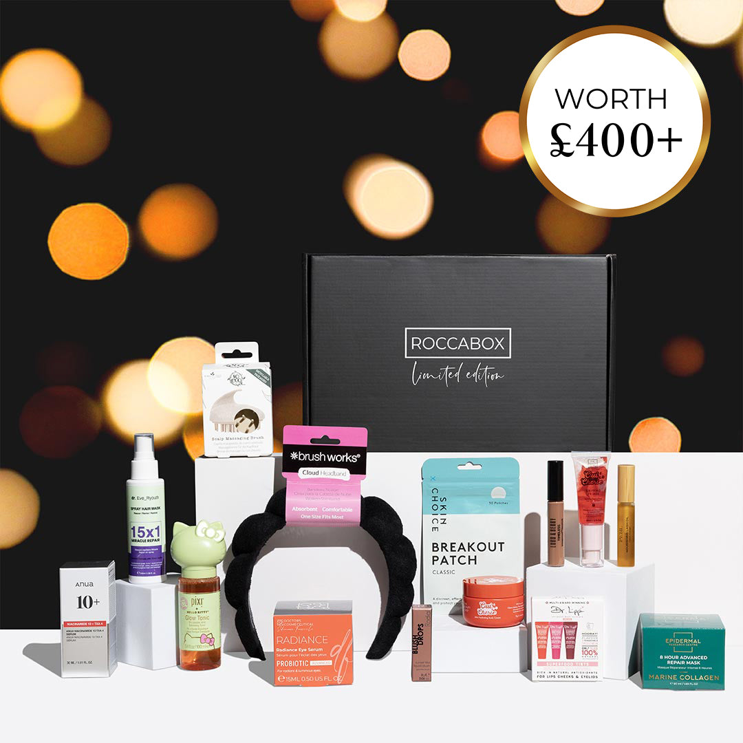 Roccabox Facebook ad: Exclusive beauty picks, one-off boxes.