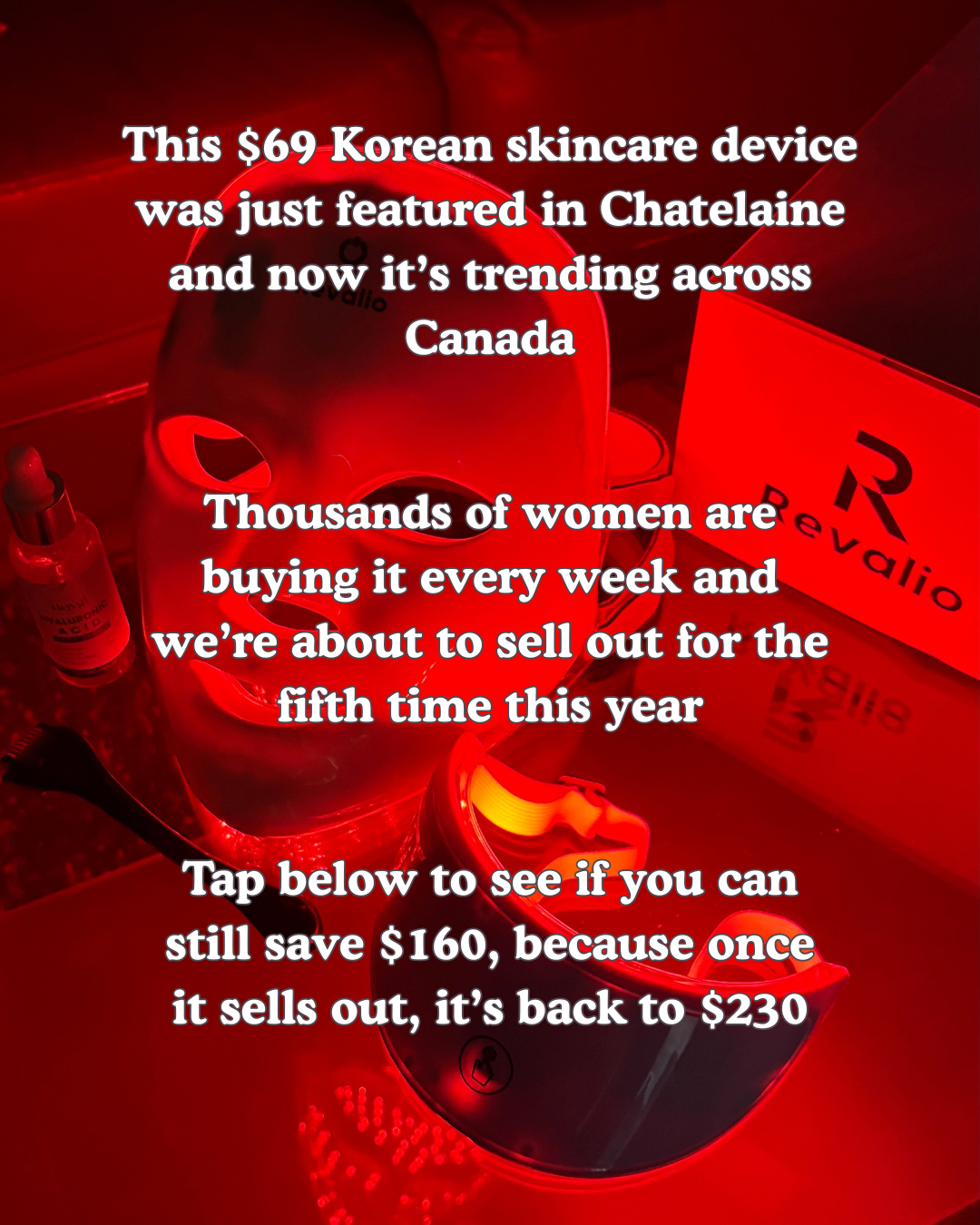 RevalioHealth Facebook ad: Was CA$230, Now CA$69