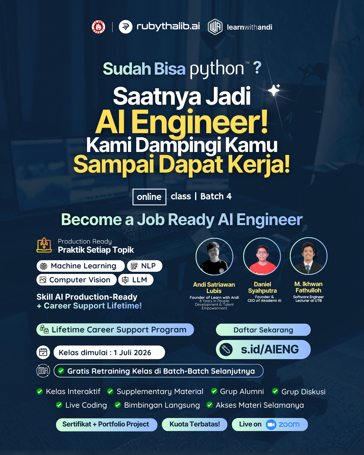 rubythalib.ai Facebook ad: Become a Job Ready AI Engineer