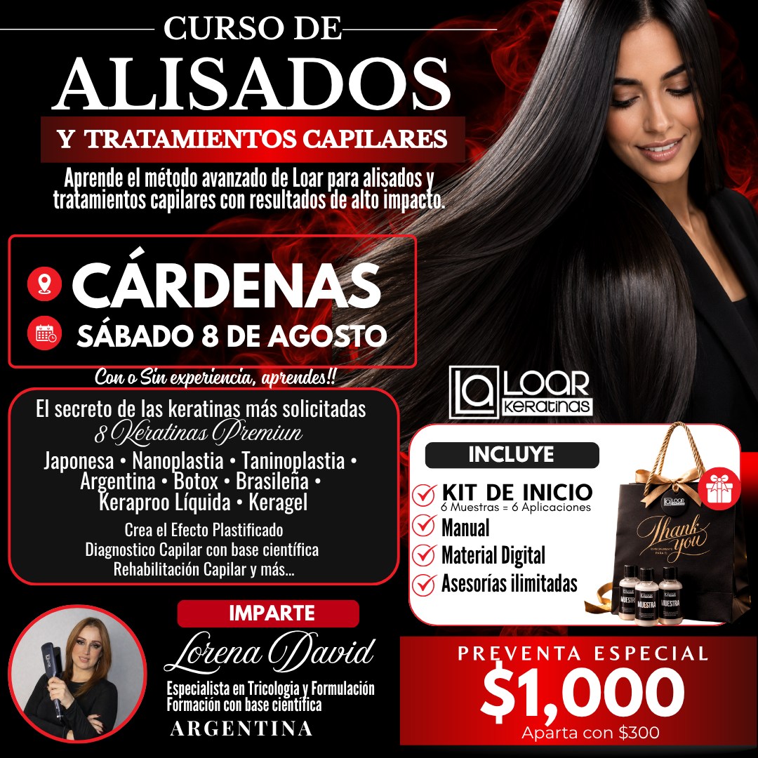 Loar Keratinas Facebook ad: CARDENAS regresamos!