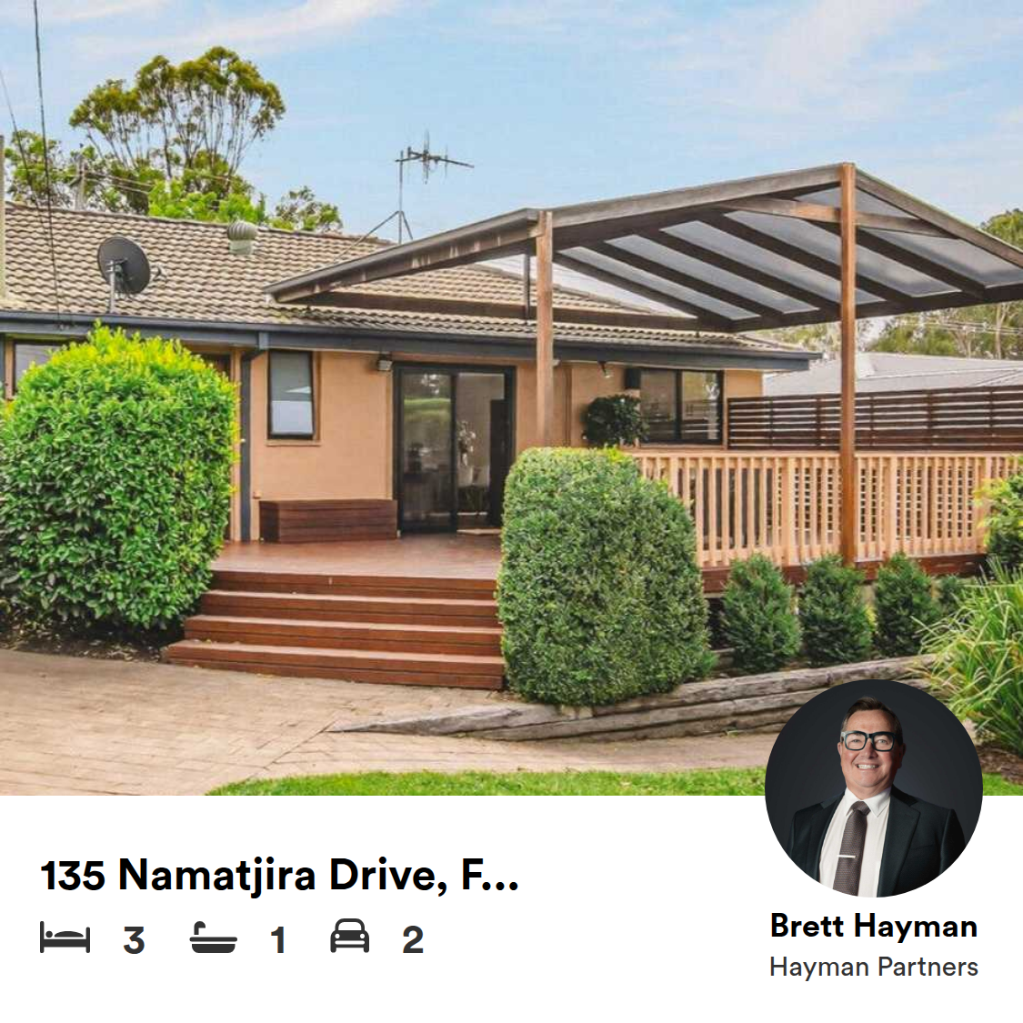 Hayman Partners Facebook ad: Big Block, Bright Home, Easy Family Living