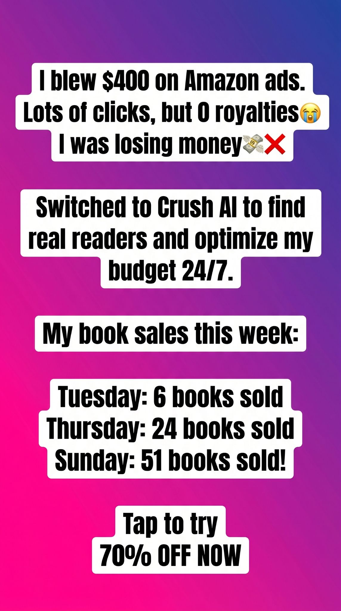 trycrush.ai Facebook ad
