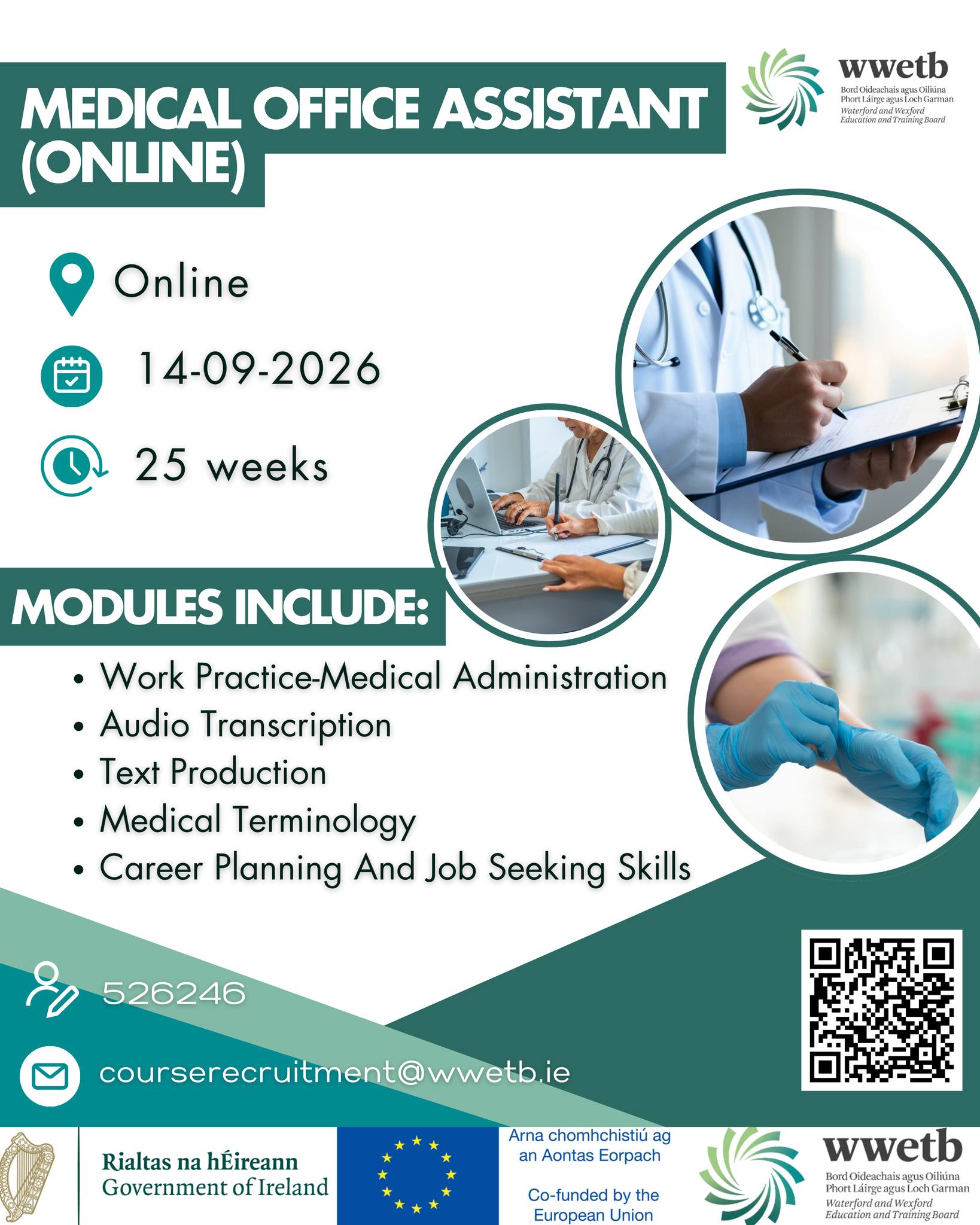 Impact Training IRE Facebook ad: Medical Office Assistant - Blended/Online - Waterford and…