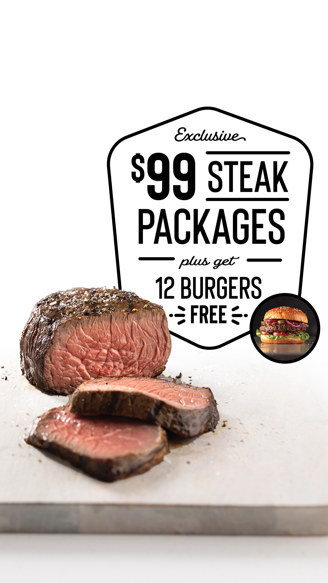 Omaha Steaks Facebook ad: Protein-Packed Perfection
