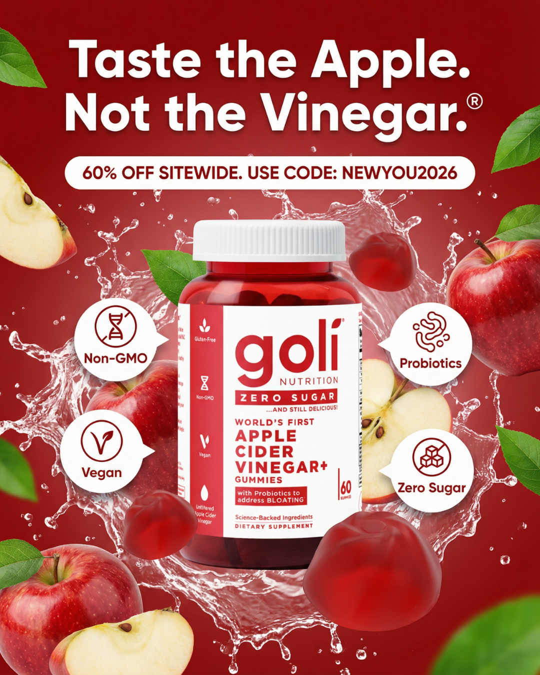 Goli Facebook ad: CODE: NEWYOU2026 - 60% OFF! Buy a Bundle Now! Free Shipping