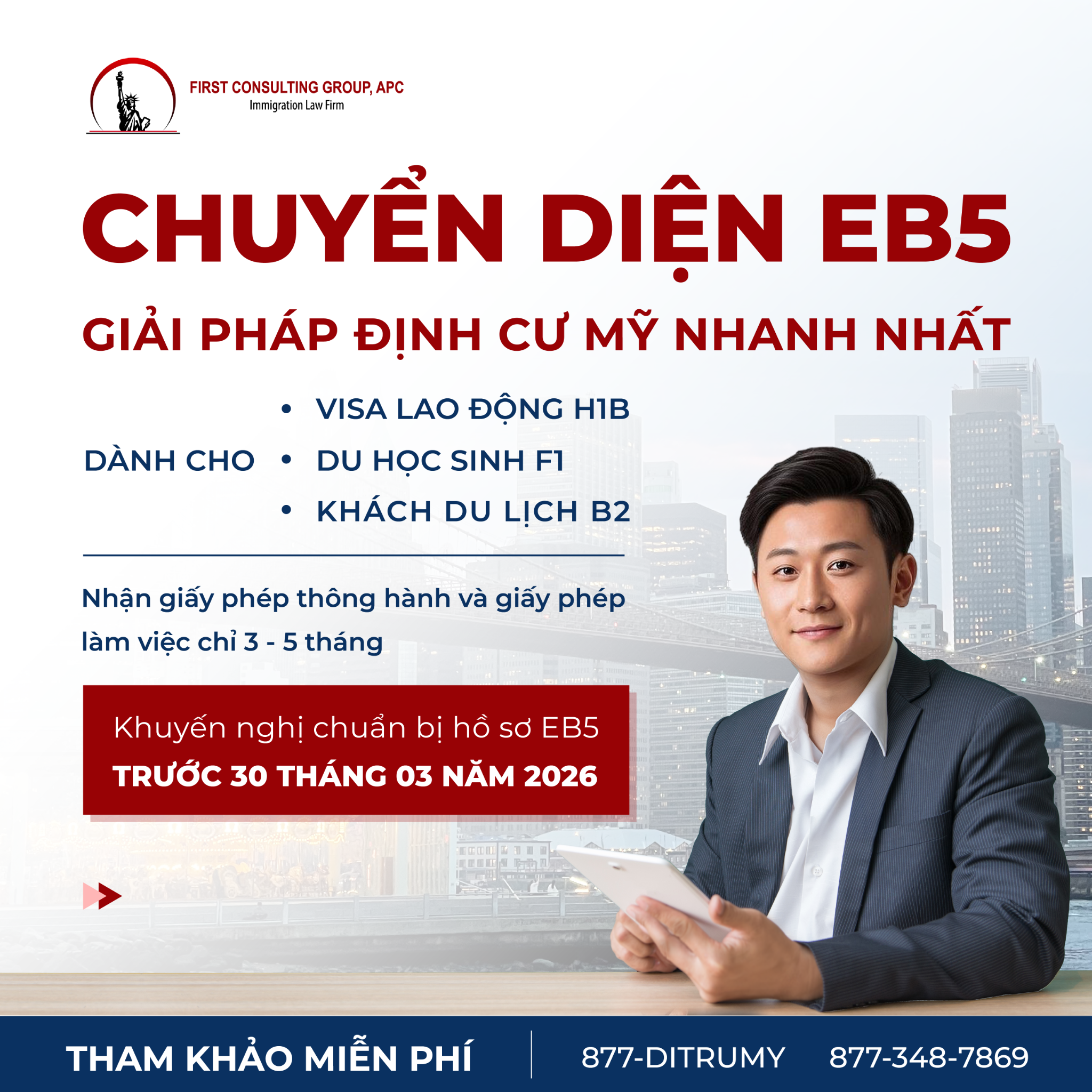 First Consulting Group - Tổ hợp Luật Sư Di Trú Facebook ad