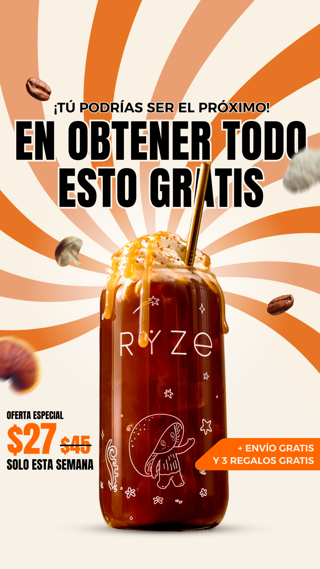 RYZE Superfoods Facebook ad