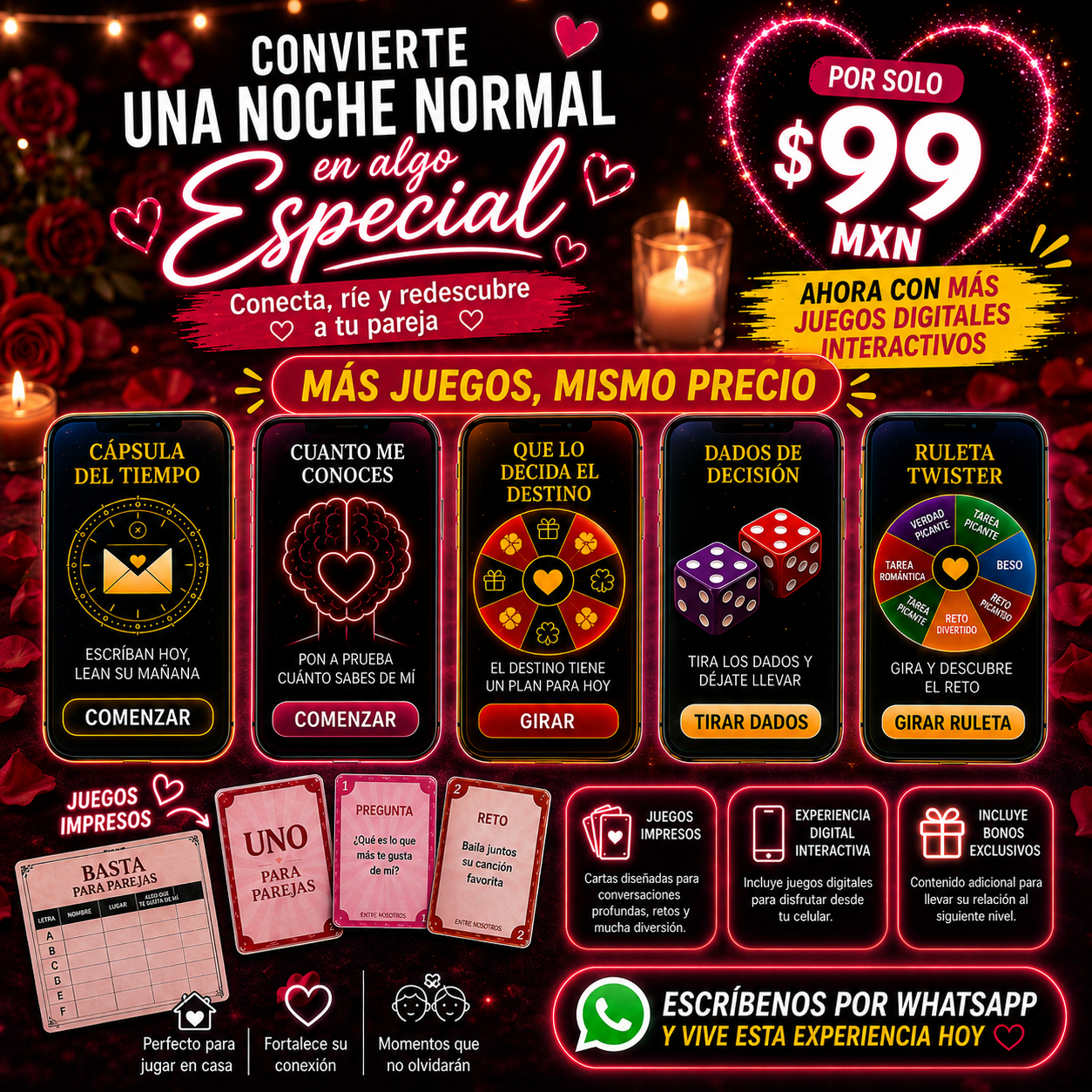 Entre Nosotros Facebook ad: Rompe la rutina en pareja