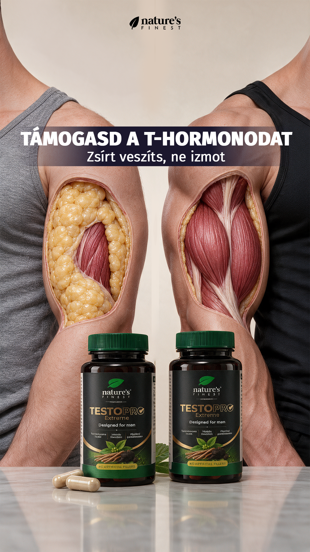 Nature's Finest Magyarország Facebook ad: Tartsd erősen a T-hormonodat!