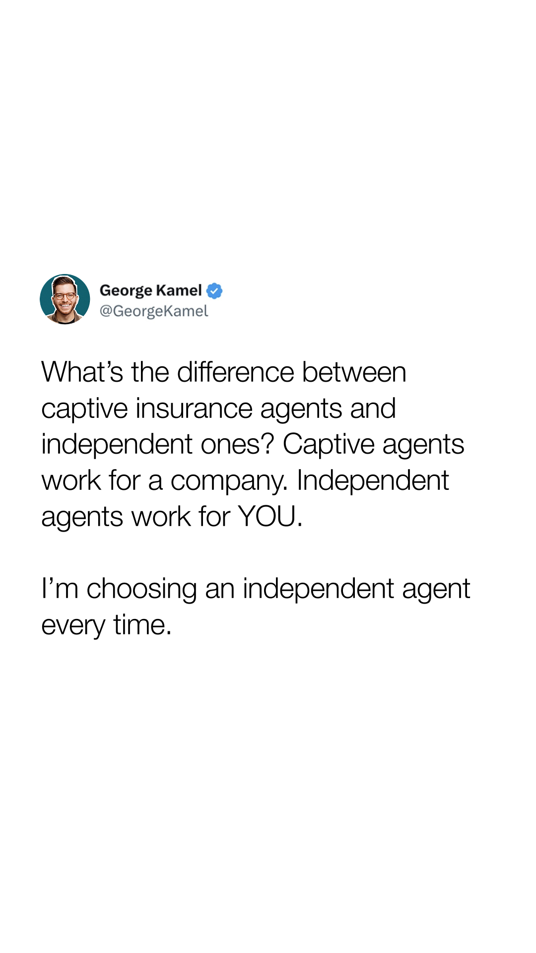 George Kamel Facebook ad