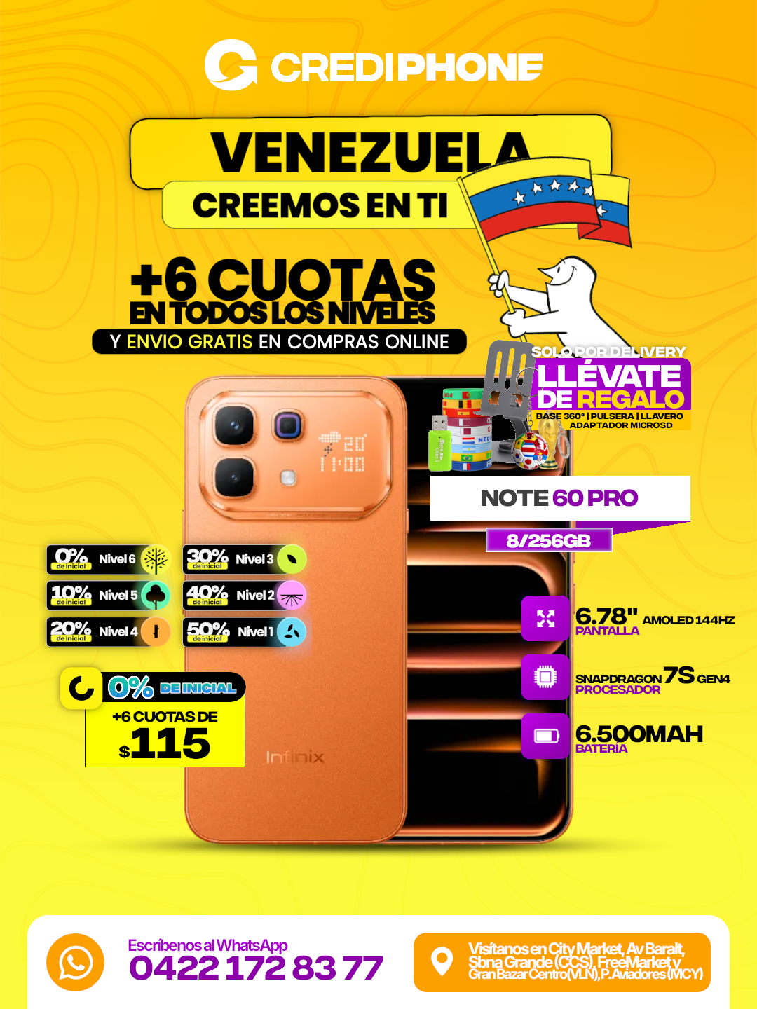 Crediphone Facebook ad: ¡0% de inicial y 6 cuotas La oportunidad…