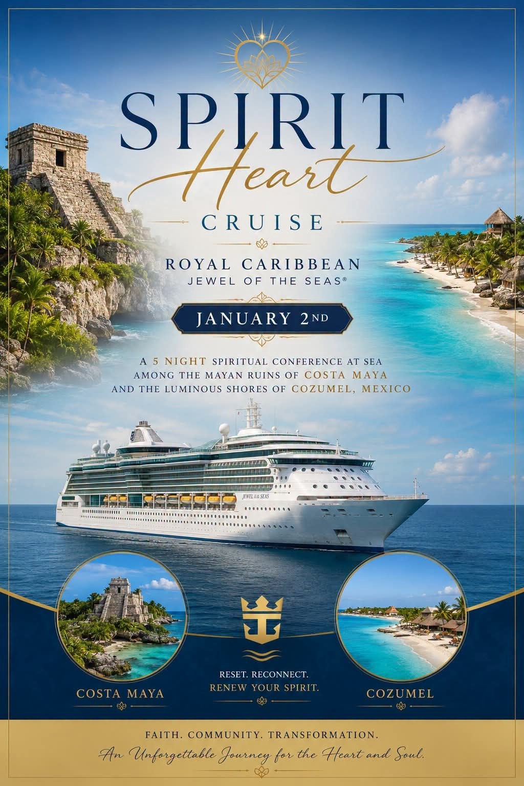 Nevermore Spiritualism Studio Facebook ad: Spirit Heart Cruise -Spiritual Conference at Sea