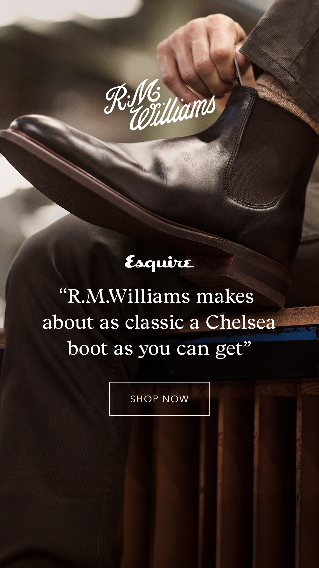 R.M.Williams Facebook ad