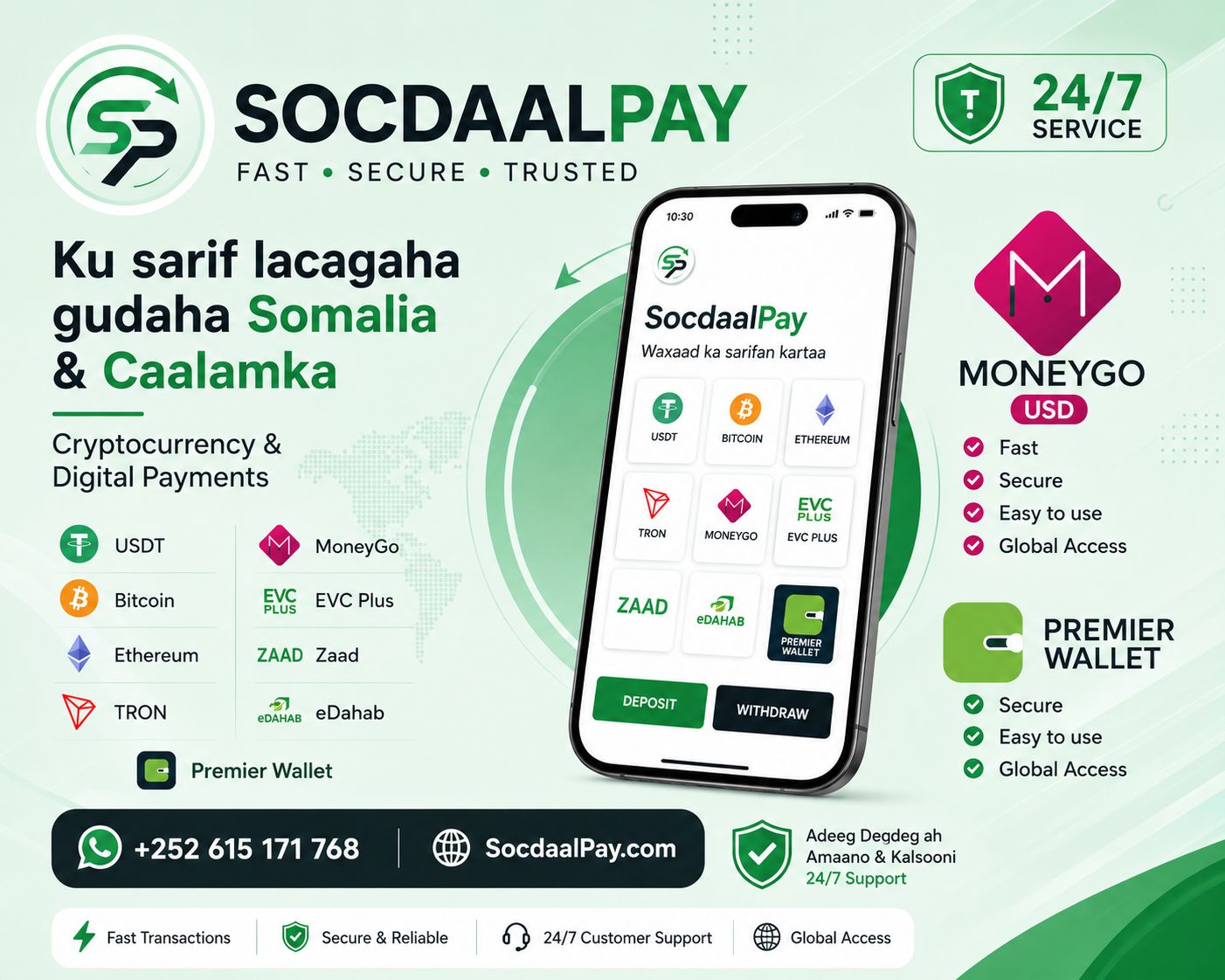 Socdaalpay Facebook ad: SOCDAALPAY- Xalkaaga Lacag Dirista Casriga ah!