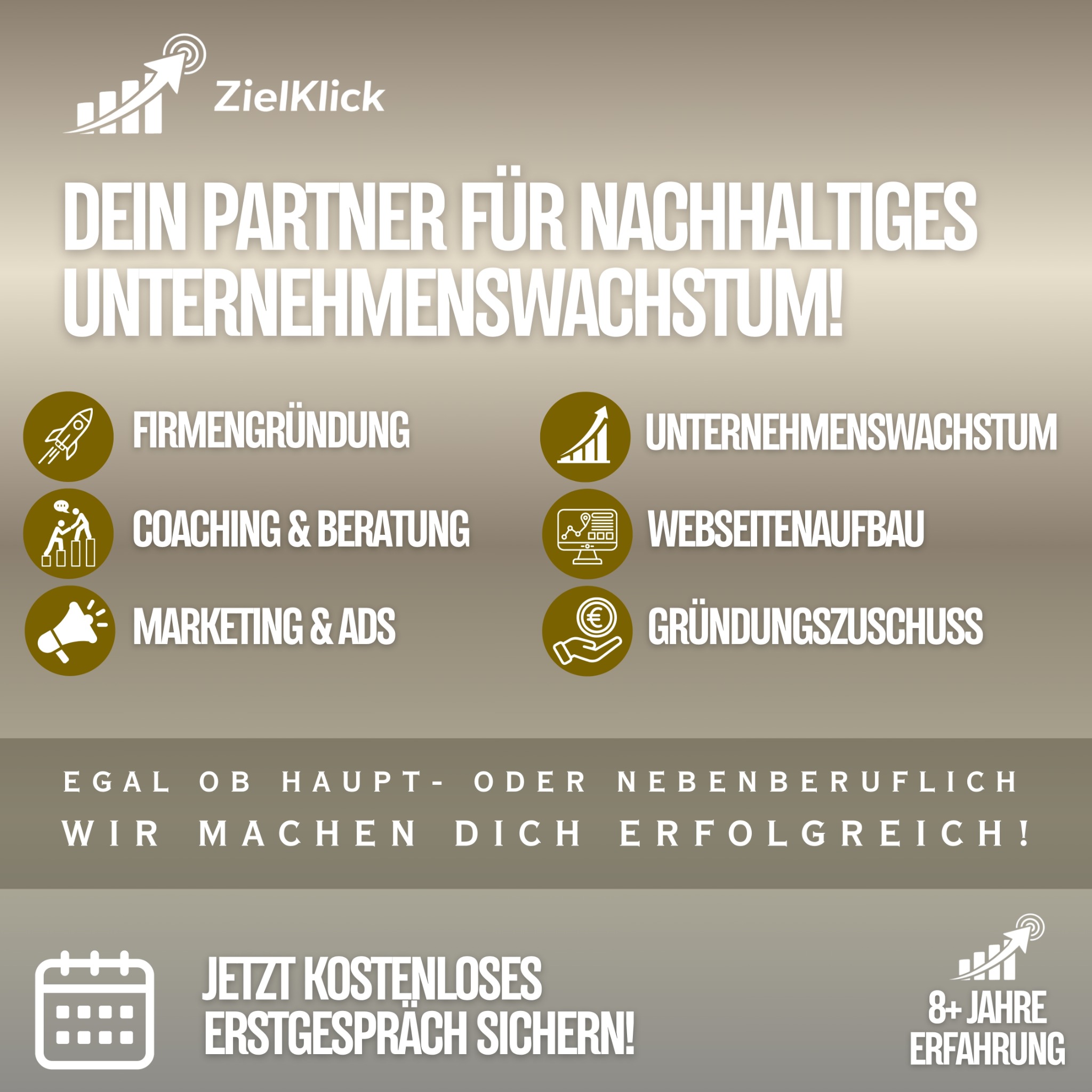 ZielKlick.de Facebook ad: Starte erfolgreich in deine Selbstständigkeit!
