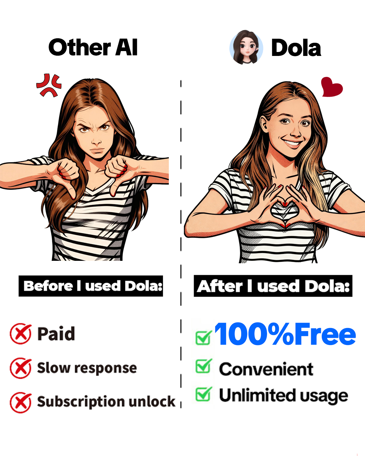 Dola: Formerly Cici Facebook ad