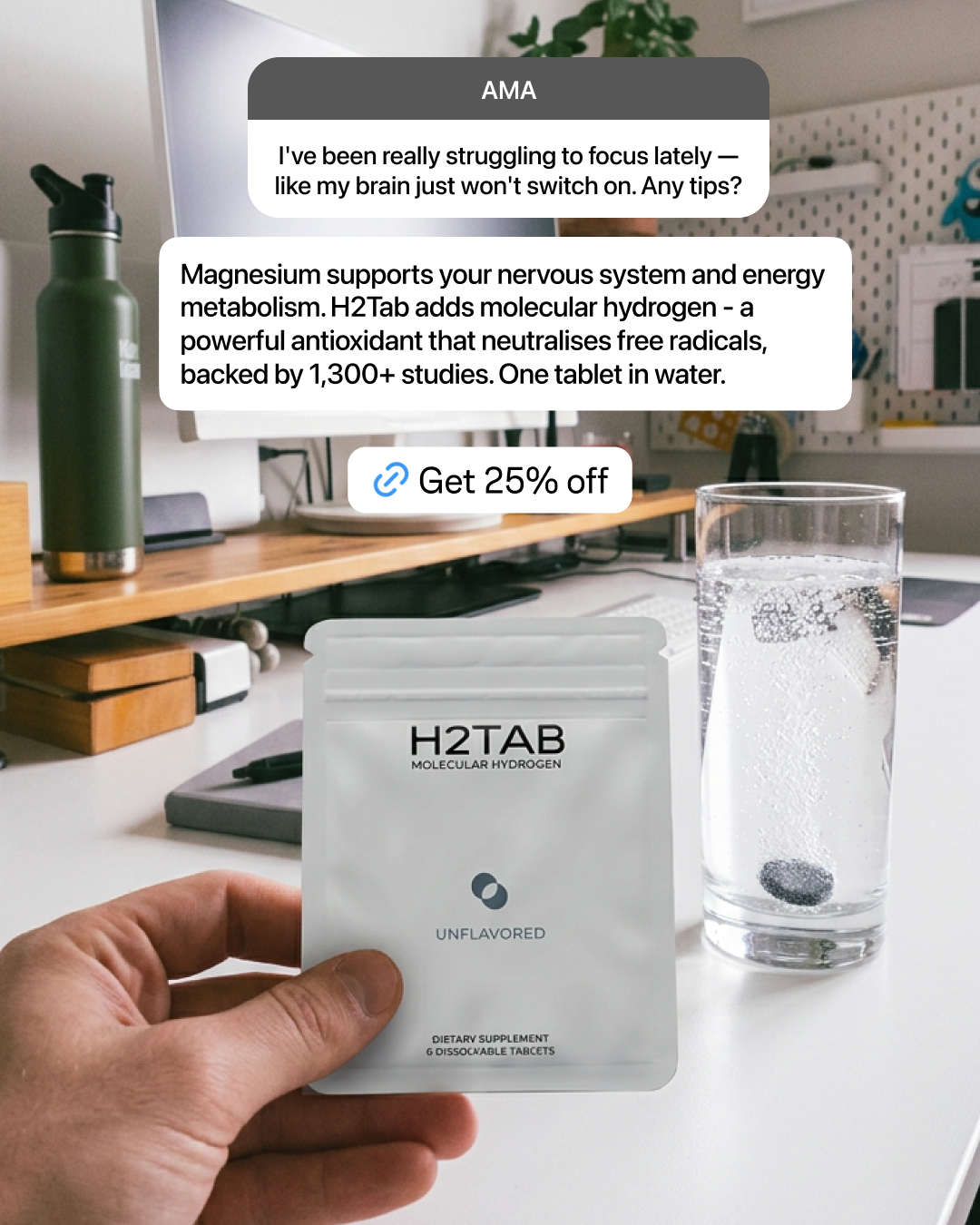 H2Tab Facebook ad