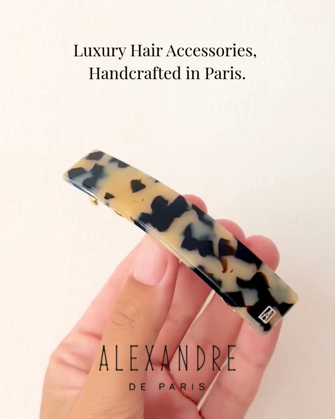 Transatlantic Jewels Facebook ad: ALEXANDRE DE PARIS Tuileries Acetate Barette
