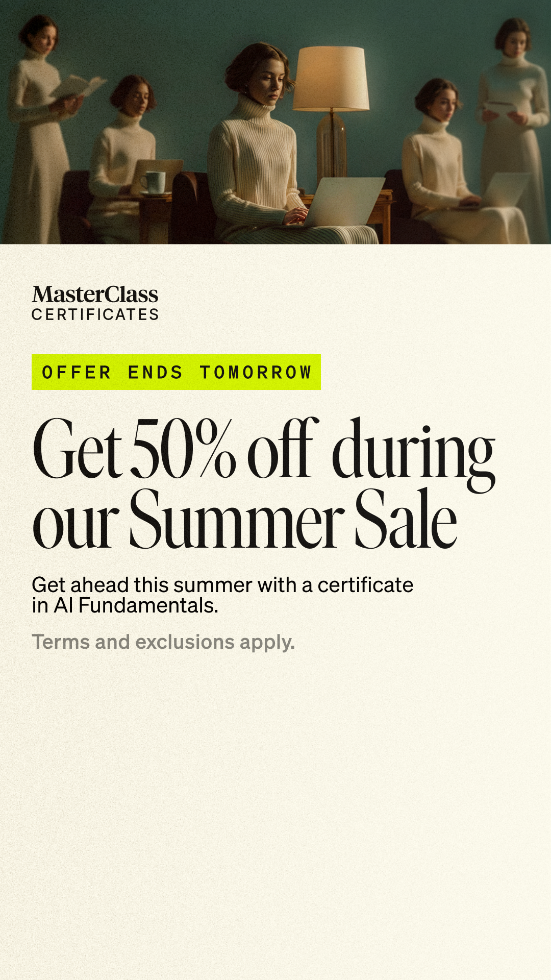 MasterClass Facebook ad