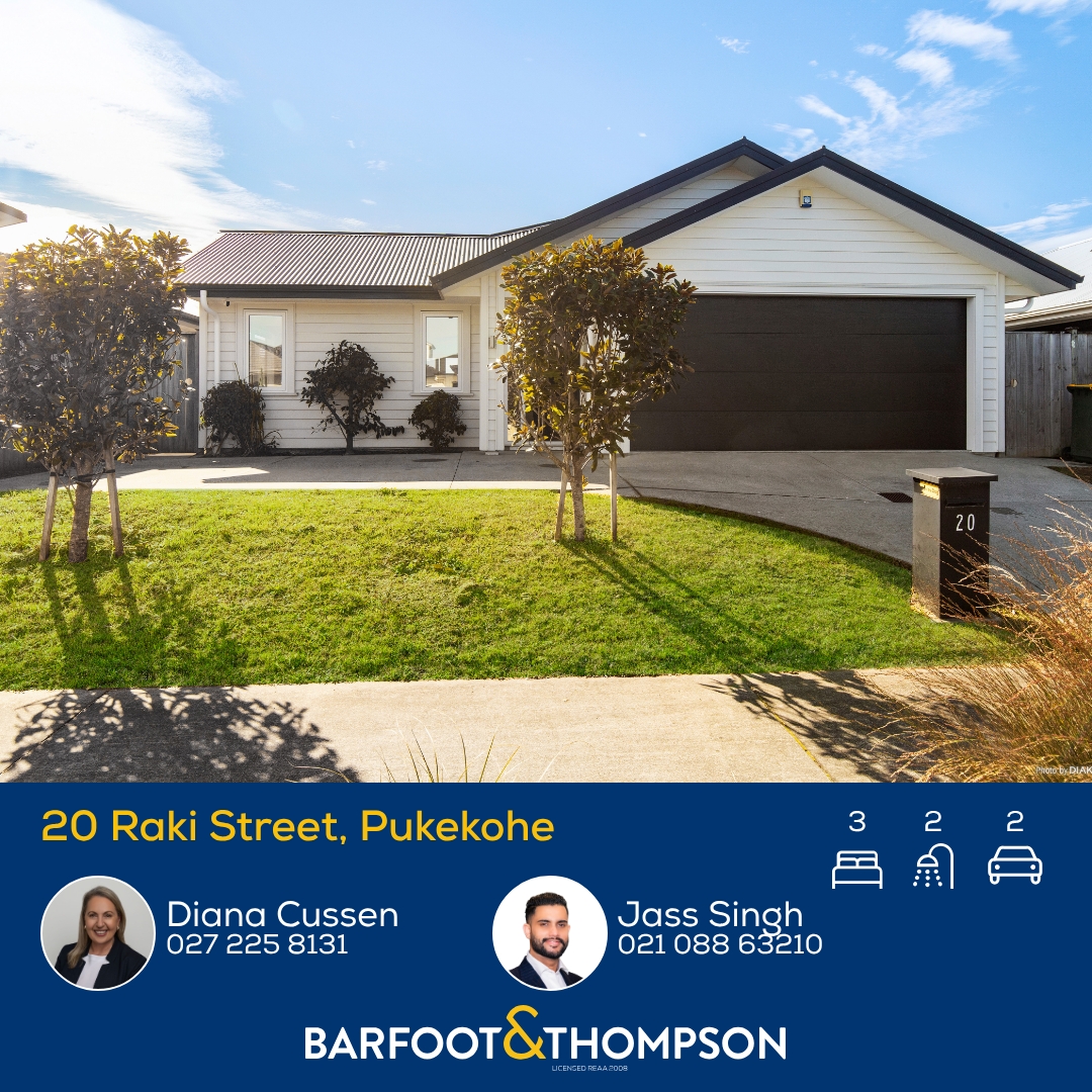 Diana Cussen - Barfoot & Thompson Facebook ad: 20 Raki Street, Pukekohe