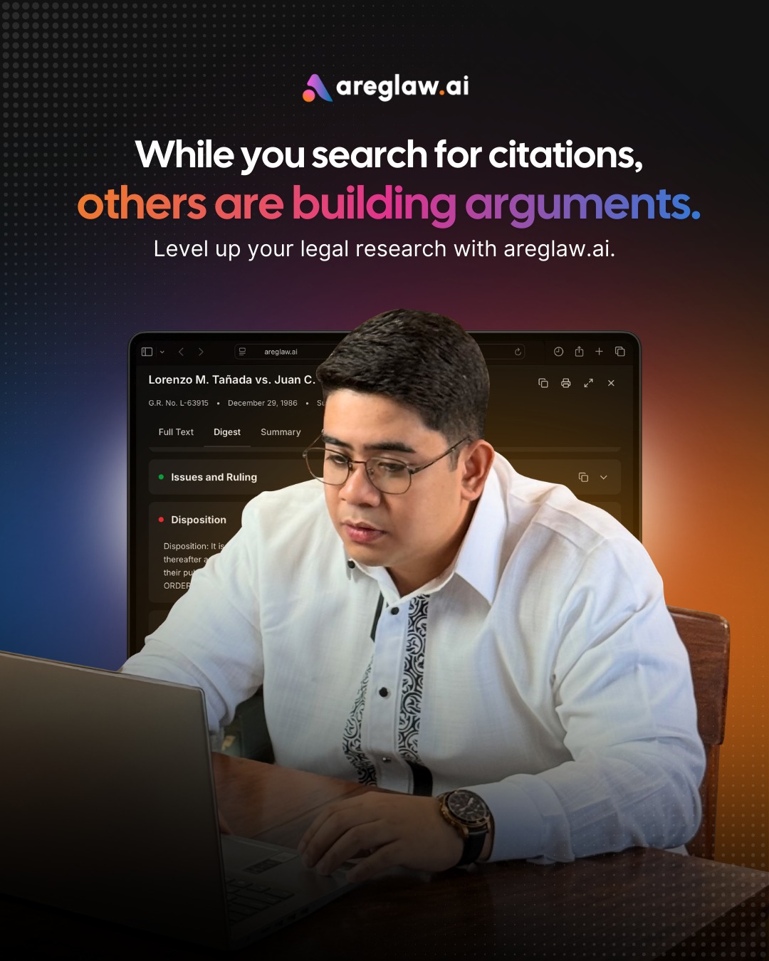 areglaw.ai Facebook ad