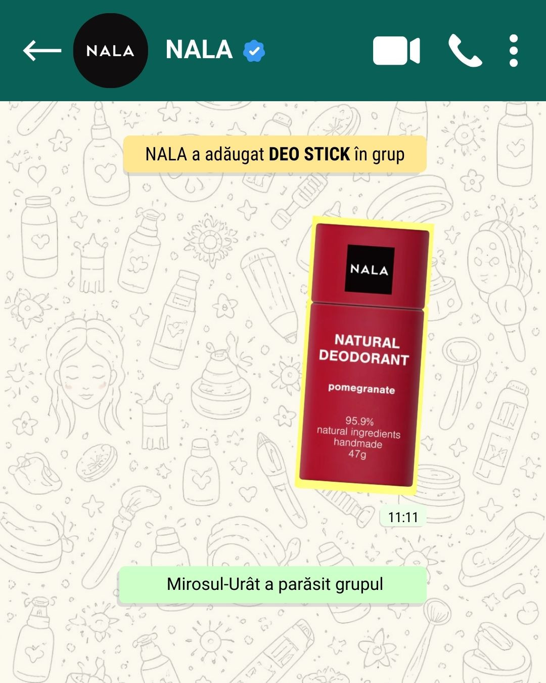 NALA Natural Cosmetics Facebook ad