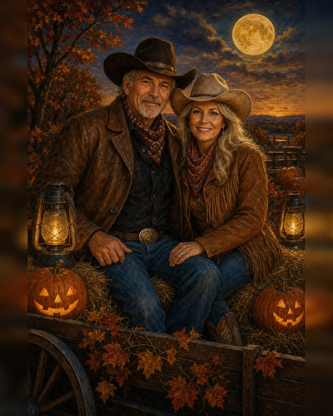 PortraitGift.Com Facebook ad: The Two Of You, Wild West Halloween