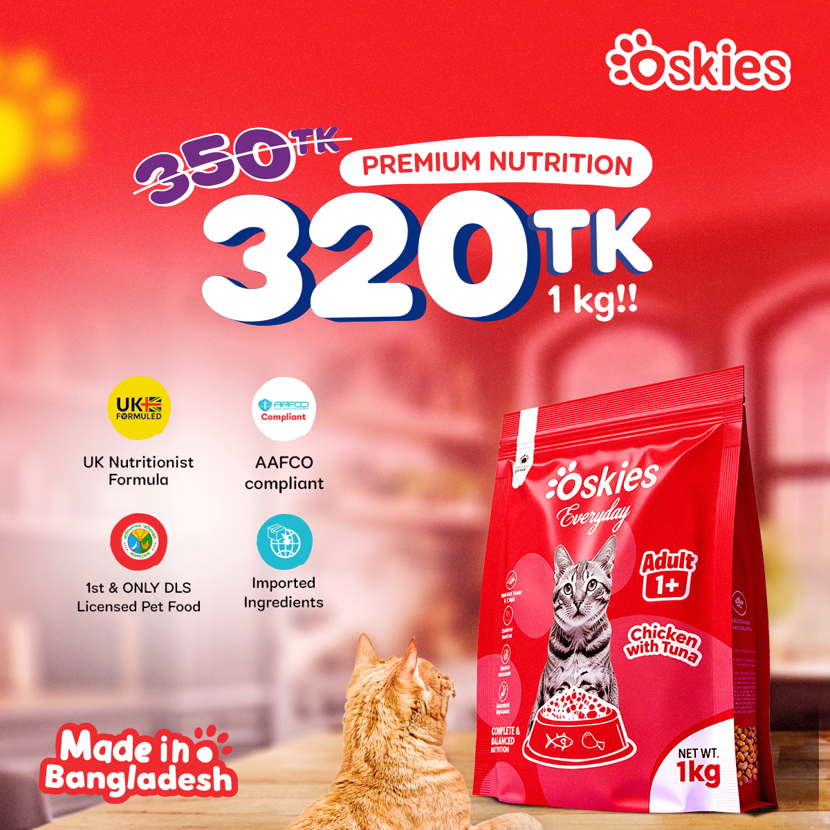 Oskies Pet Food Facebook ad