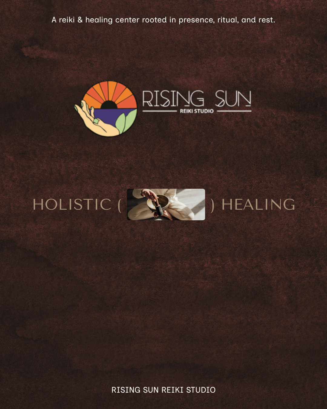 Rising Sun Reiki Studio Facebook ad: Find calm, restore balance, and reconnect with yourself.