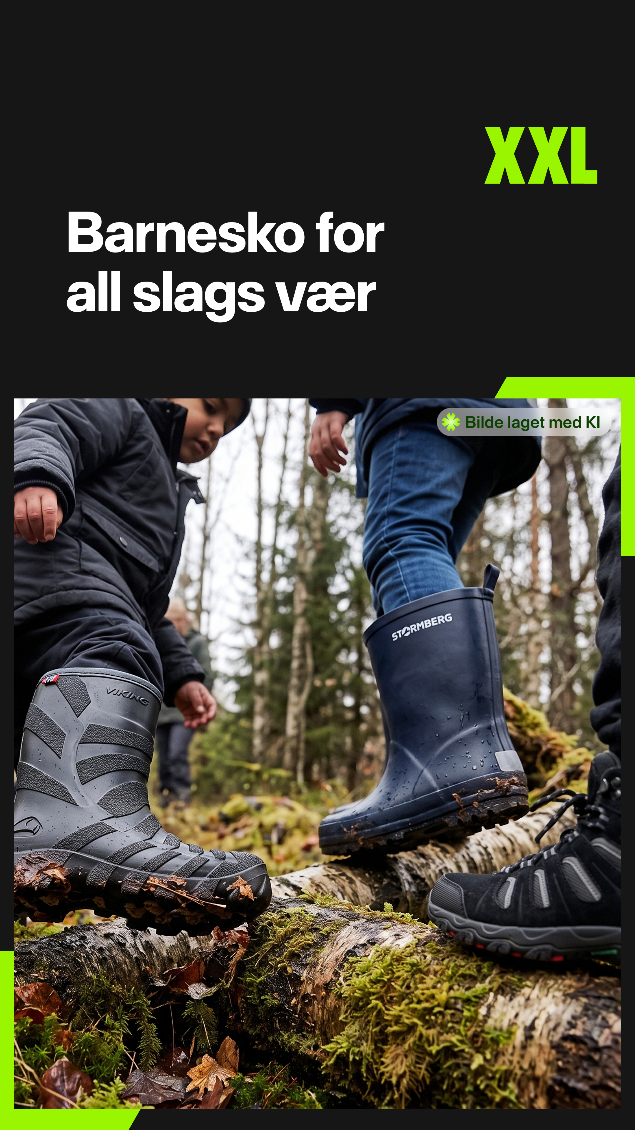 XXL Sport & Villmark Facebook ad: Riktige sko, uansett vær