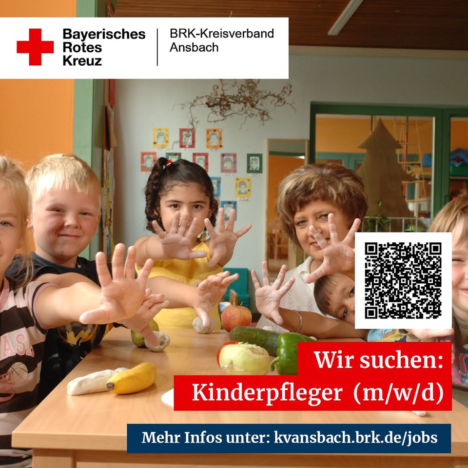 BRK Kreisverband Ansbach Facebook ad: Kinderpfleger (m/w/d)