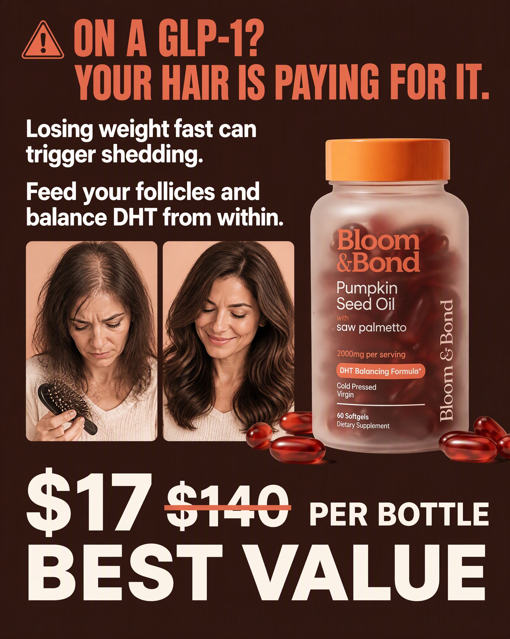 Beauty Reviews Facebook ad: Help Hair Loss Naturally